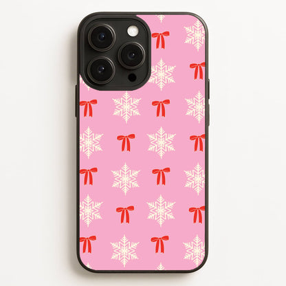 Coquette Bows And Snowflakes Pattern iPhone 12 Pro Max Case