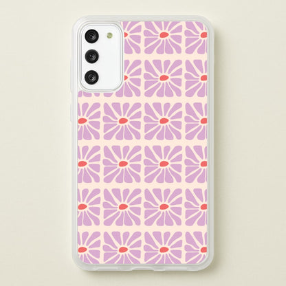 Square Abstract Flowers Mauve Galaxy A41 Case