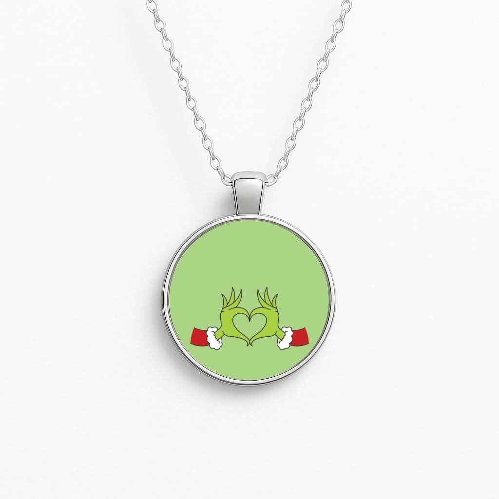 Christmas Green Heart Necklace