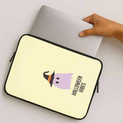 Purple Ghost Halloween Vibes MacBook Cover