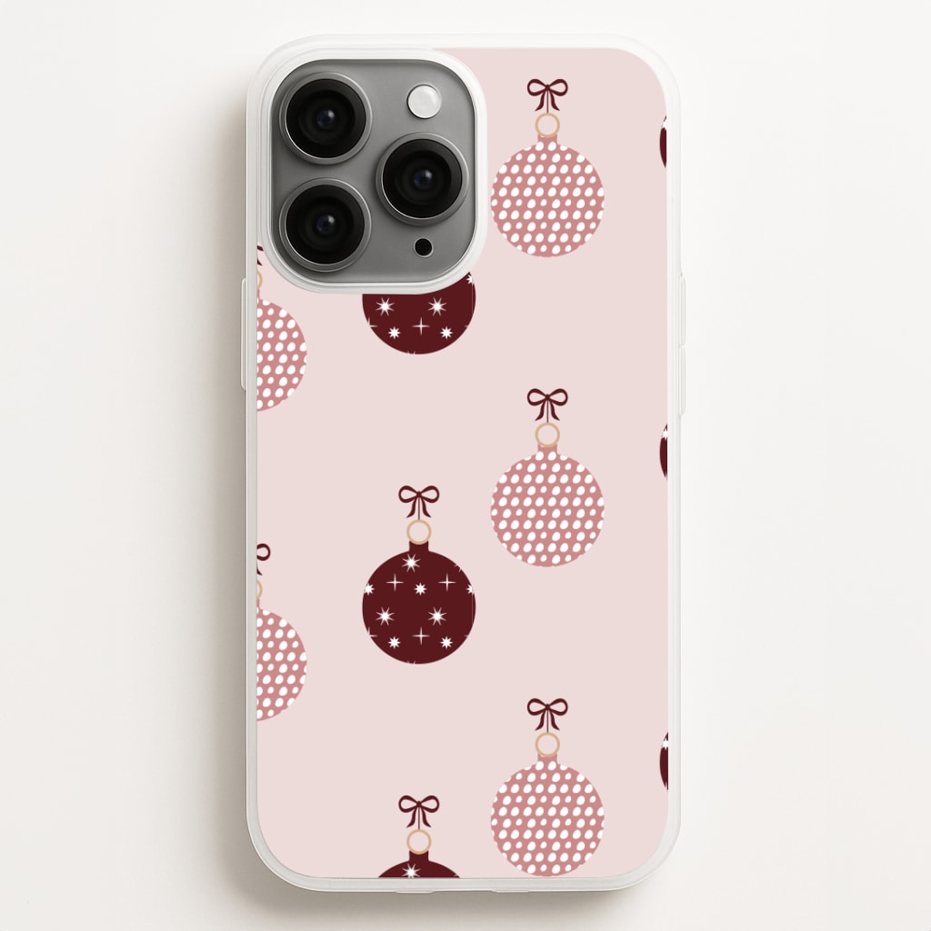 Christmas Bauble Pattern Phone Case for iPhone, Samsung Galaxy and Google Pixel