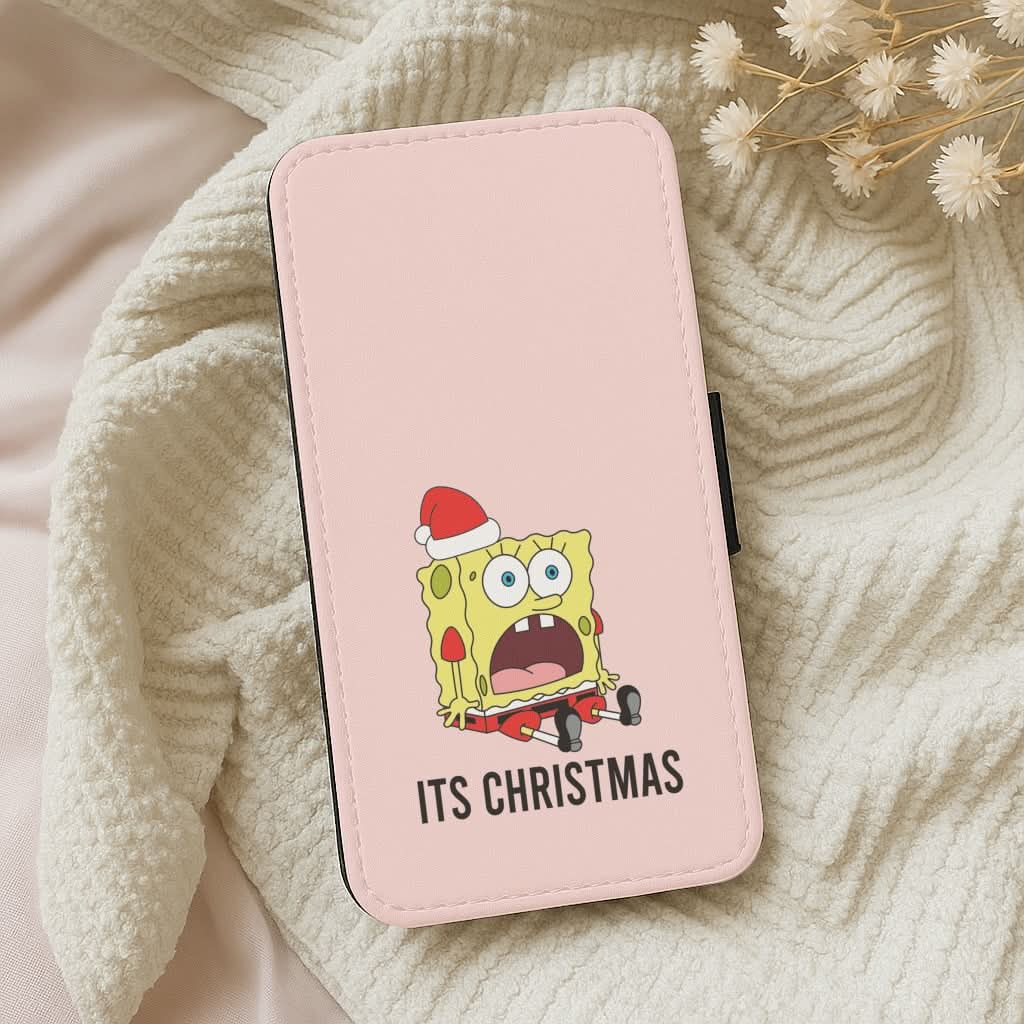 It's Christmas Cartoon Sponge Leather Phone Case