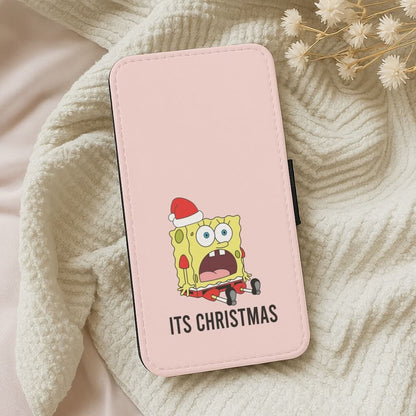 It's Christmas Cartoon Sponge Leather Phone Case