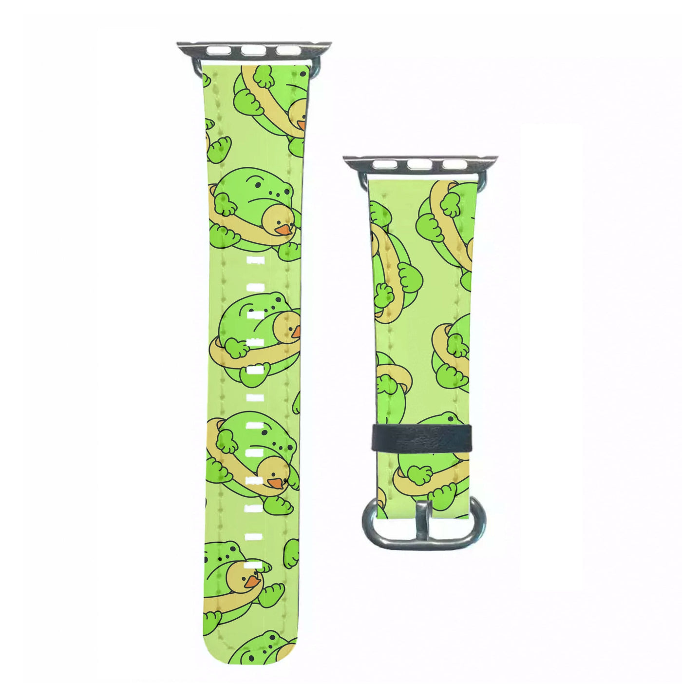 Frog Pattern - Plushy Apple Watch Strap