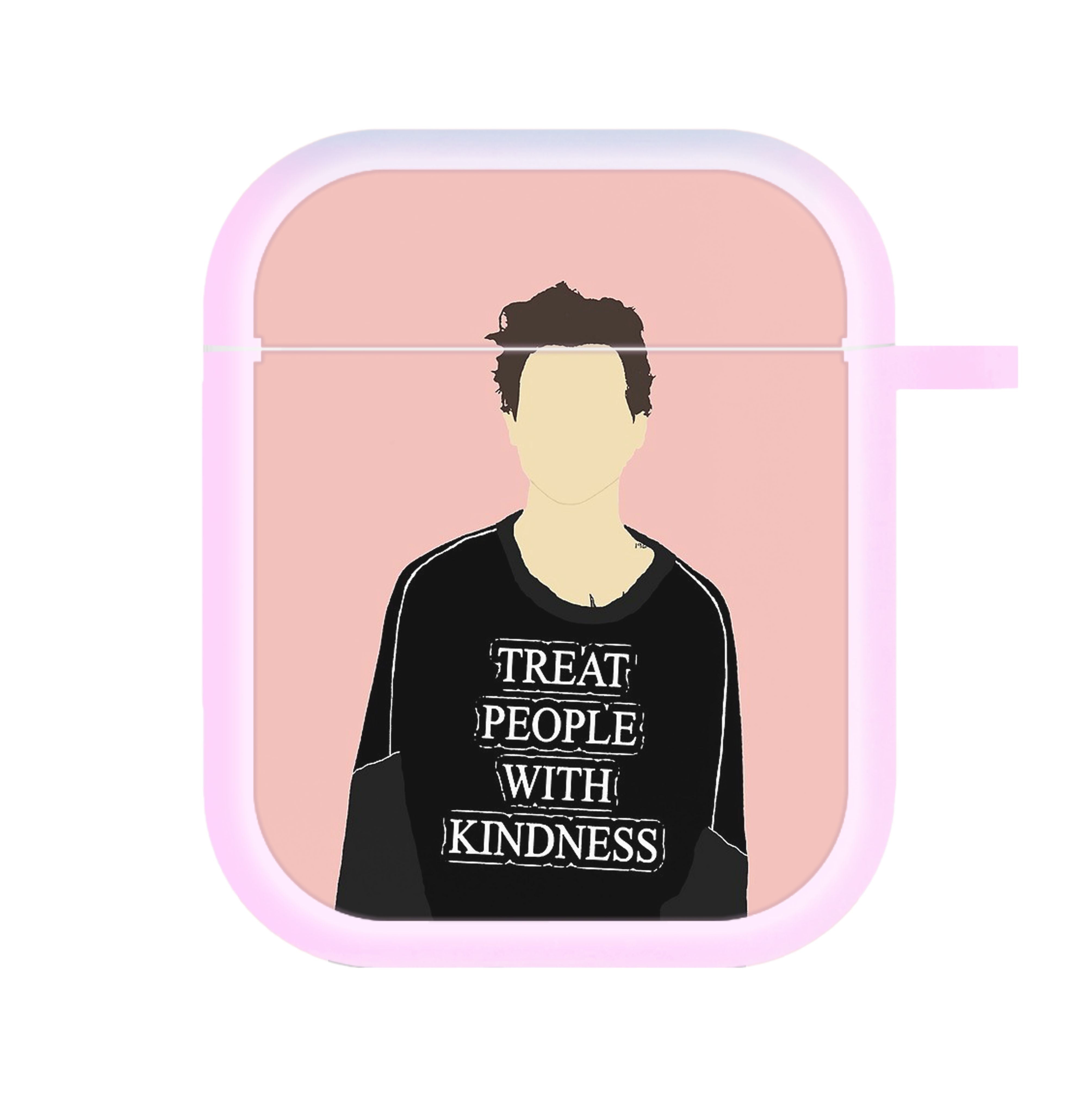 Pink Harry Faceless Cartoon AirPods Case