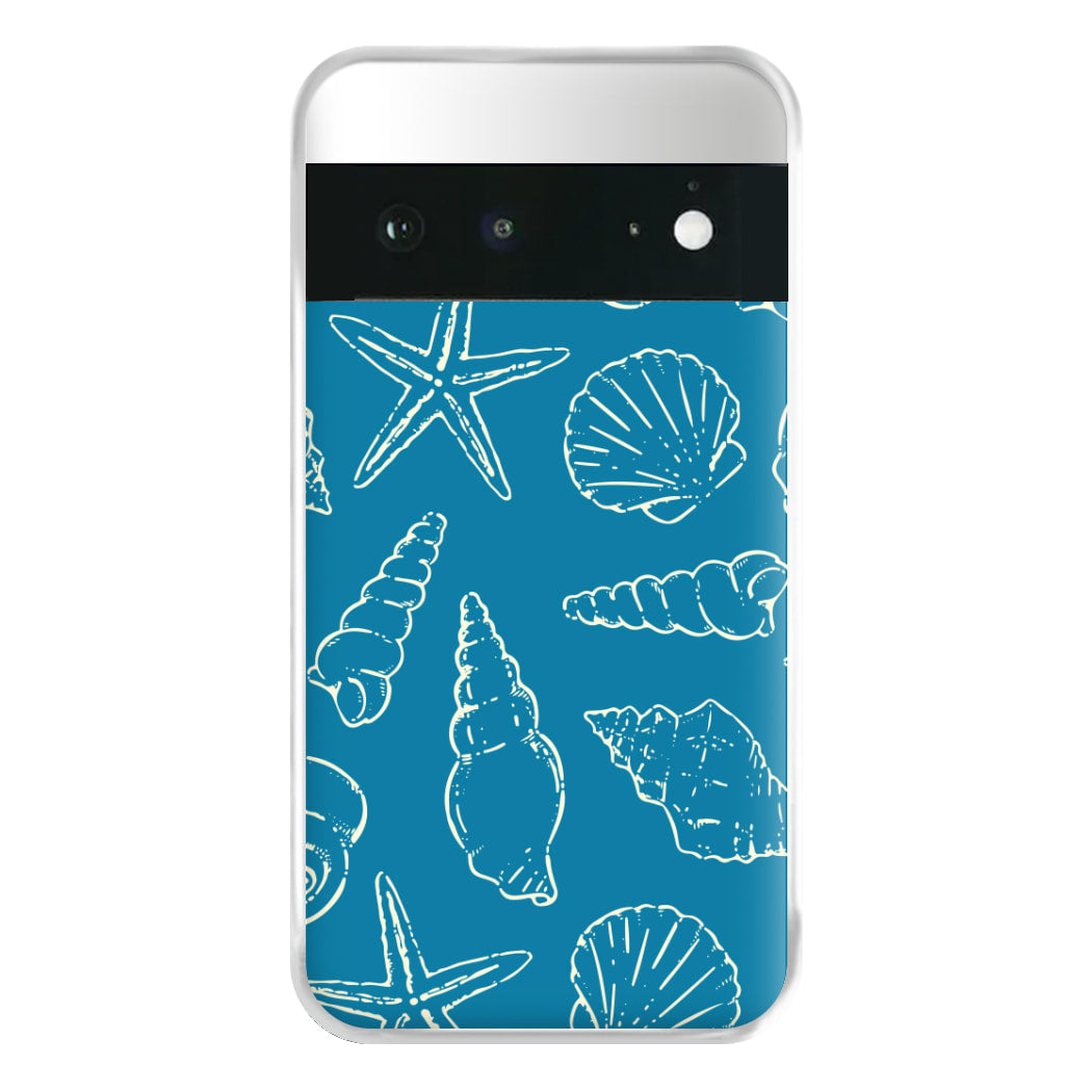 Sketched Shells Pattern Google Pixel 6a Case