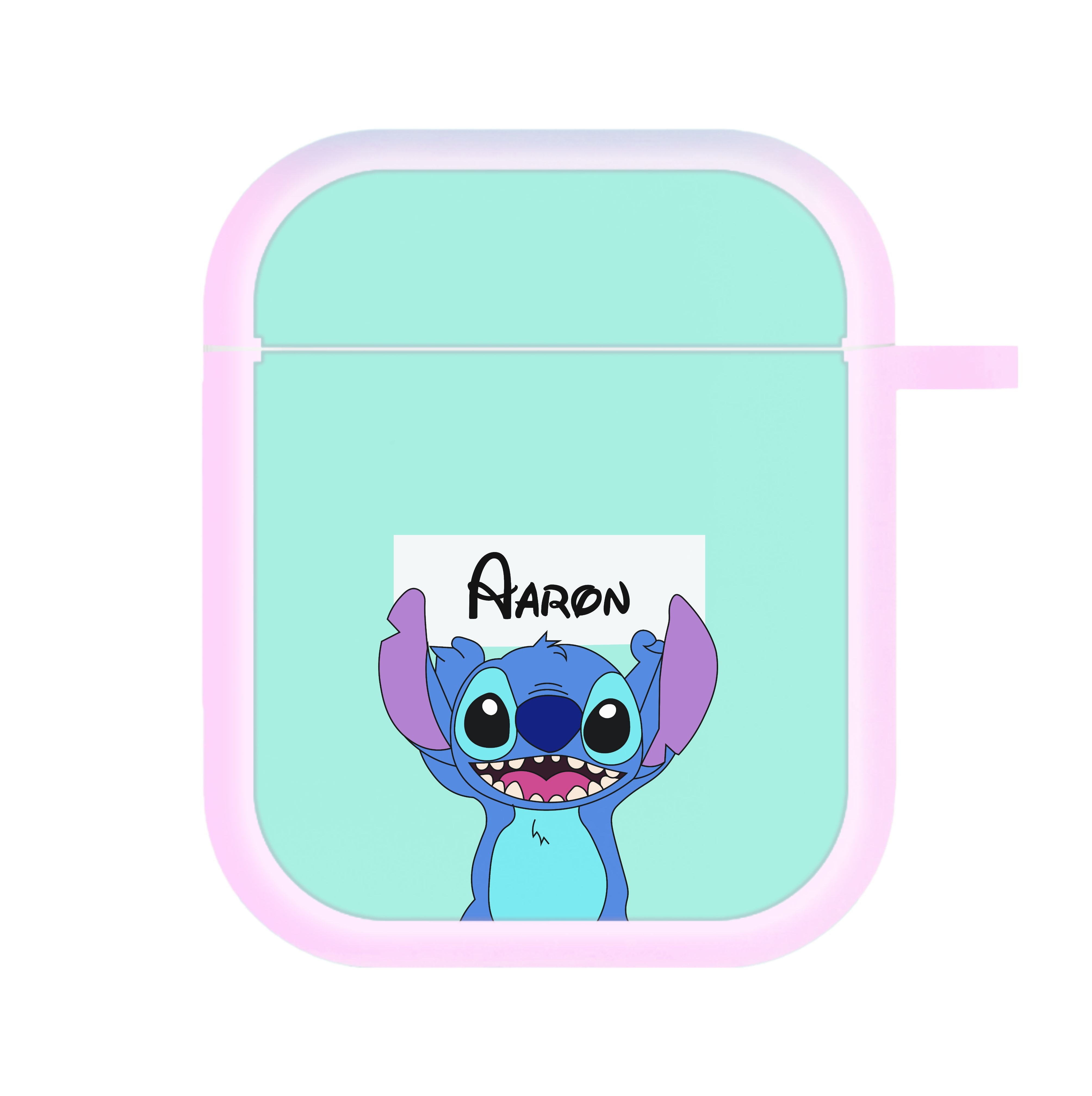 Standing Blue Alien - Personalised Disney AirPods Case