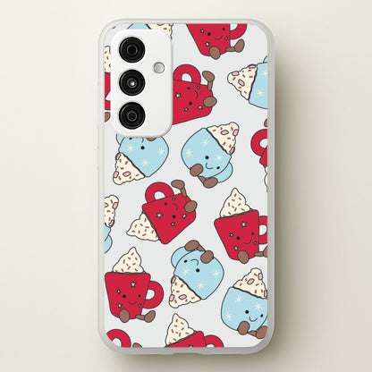 Christmas Drinks Plushies Pattern Galaxy A55 Case