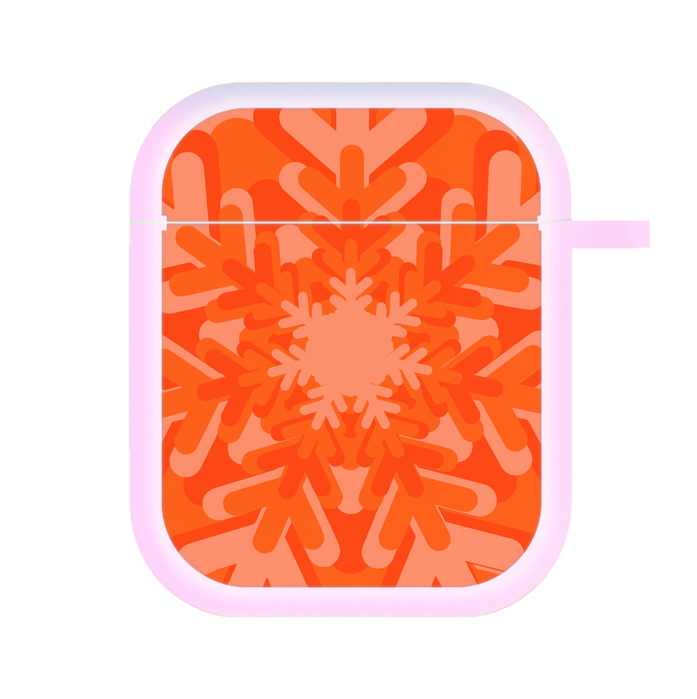 Orange - Colourful Snowflakes AirPods Case
