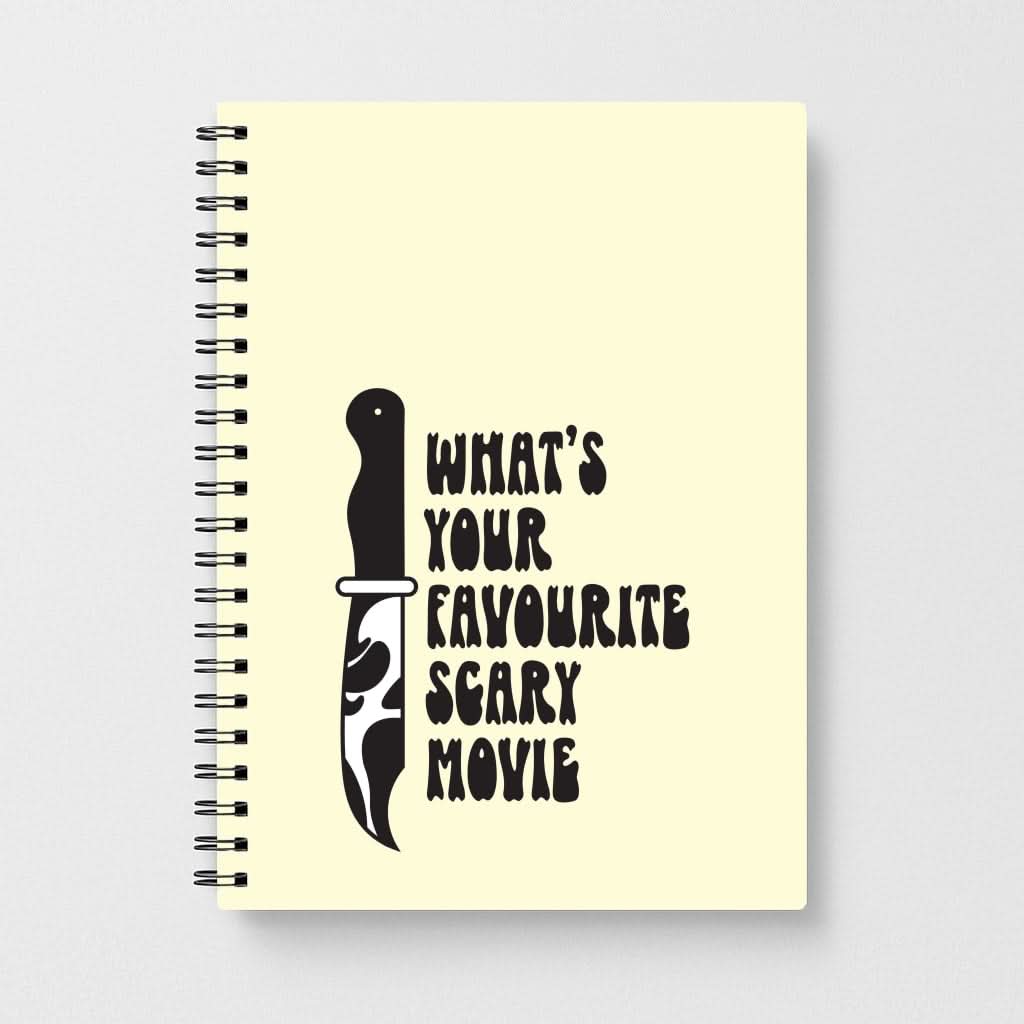 What's Your Favourite Scary Movie Trippy Notebook