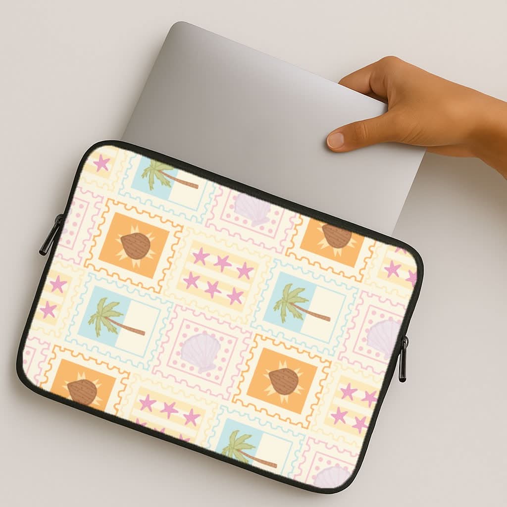 Tropical Stamps MacBook Cover