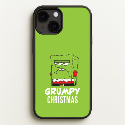 Grumpy Christmas Cartoon Sponge iPhone 13 Case