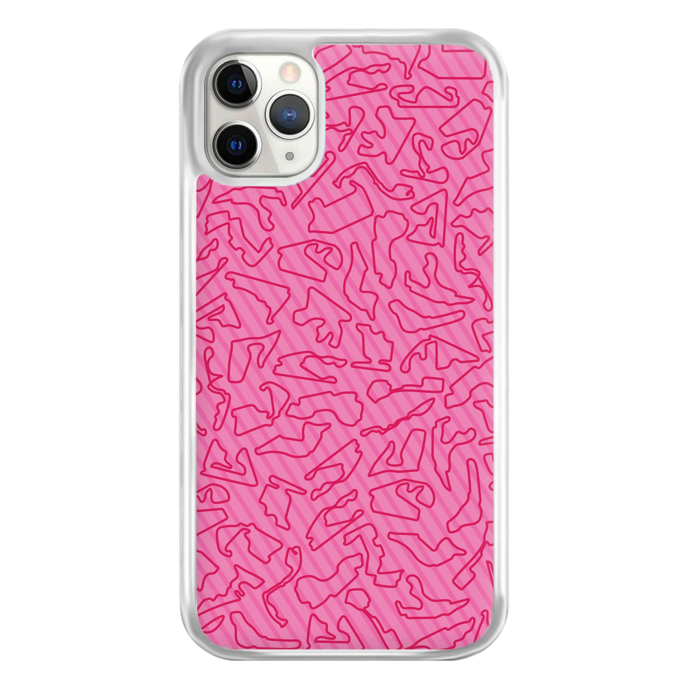 Track Outlines Pink Phone Case