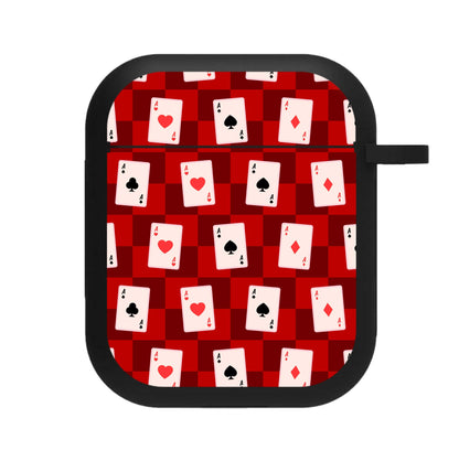Card Deck Checkered Pattern  AirPods Case
