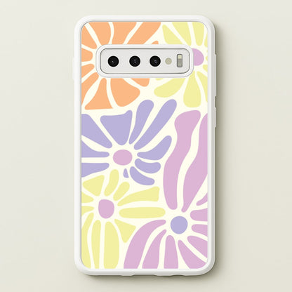 Pastel Abstract Flowers Galaxy S10 Case