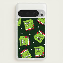 Grumpy Christmas Cartoon Sponge Pattern Google Pixel 9 Pro XL Case