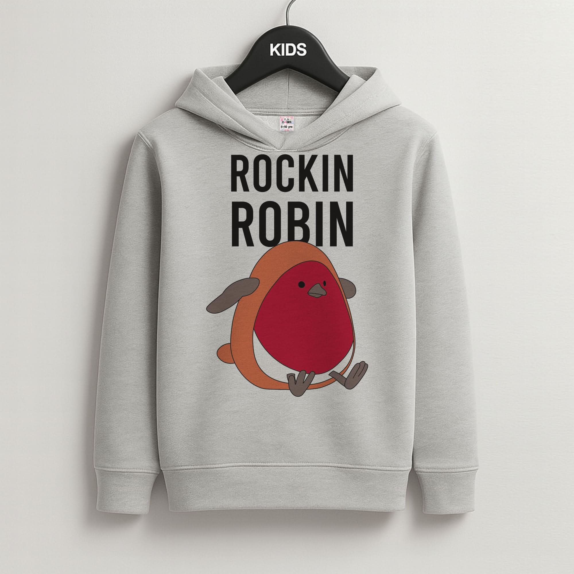 Rockin Robin Plush Grey Kids Hoodie