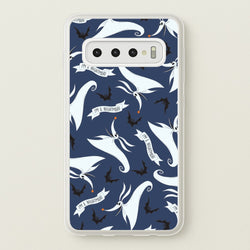 Skeleton Dog And Bats Pattern Galaxy S10 Case
