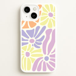 Pastel Abstract Flowers iPhone 13 Mini Case