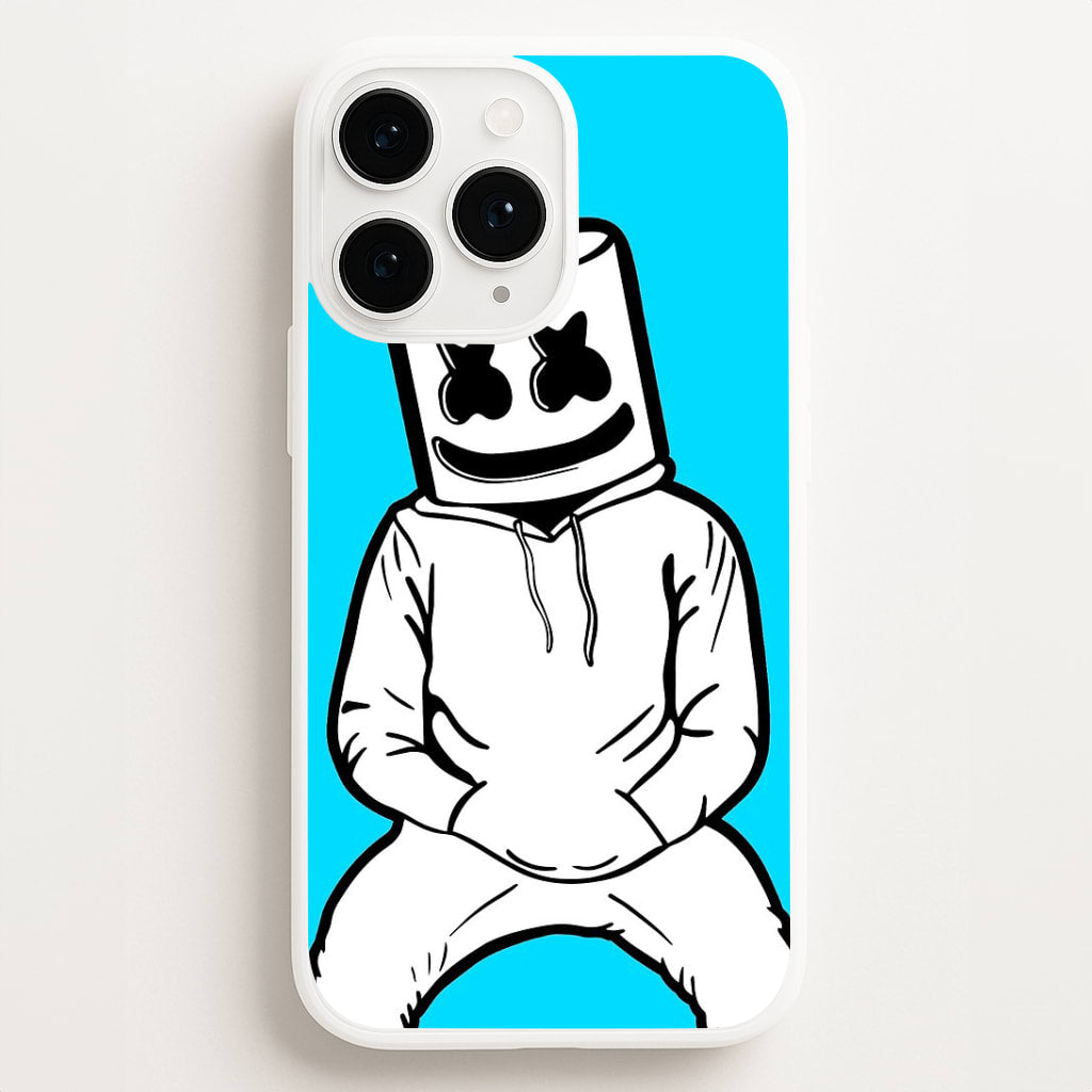 Blue White Helmet DJ Phone Case for iPhone, Samsung Galaxy and Google Pixel