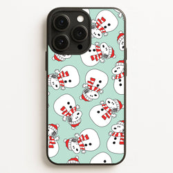 Cartoon Beagle Snowman Pattern iPhone 12 Pro Max Case