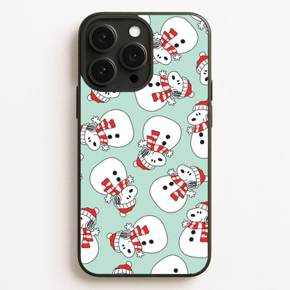 Cartoon Beagle Snowman Pattern iPhone 12 Pro Max Case