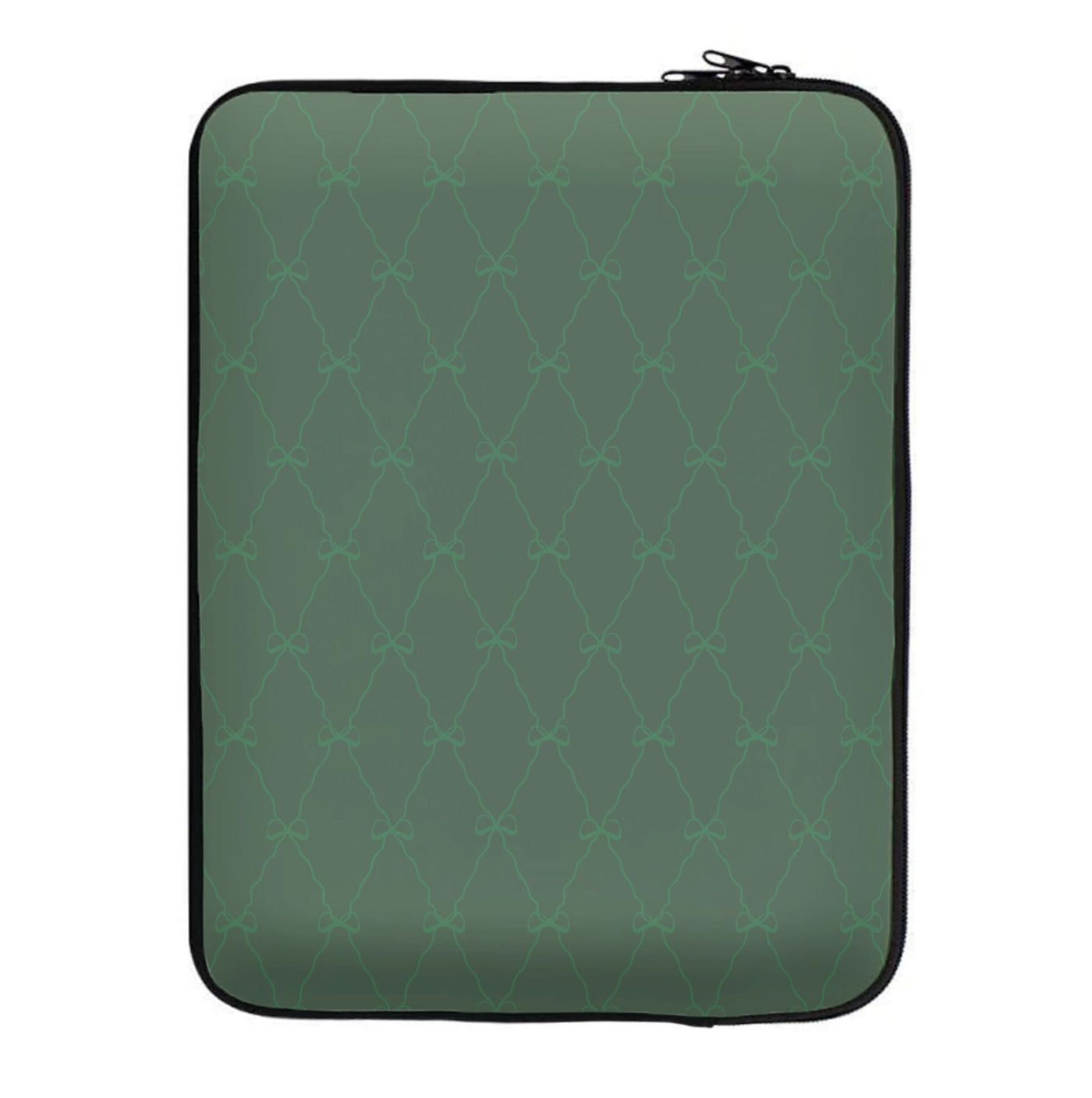 Green Bow Pattern Laptop Sleeve