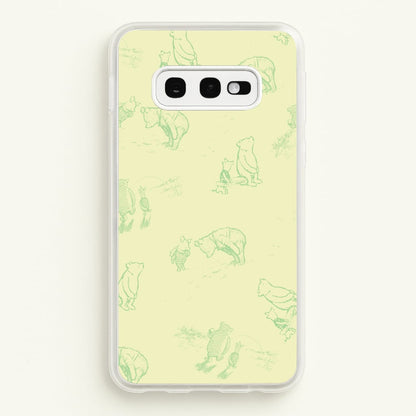 Sketched Winnie Pattern Galaxy S10e Case