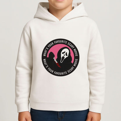 What's Your Favourite Scary Movie Badge Boys Hoodie
