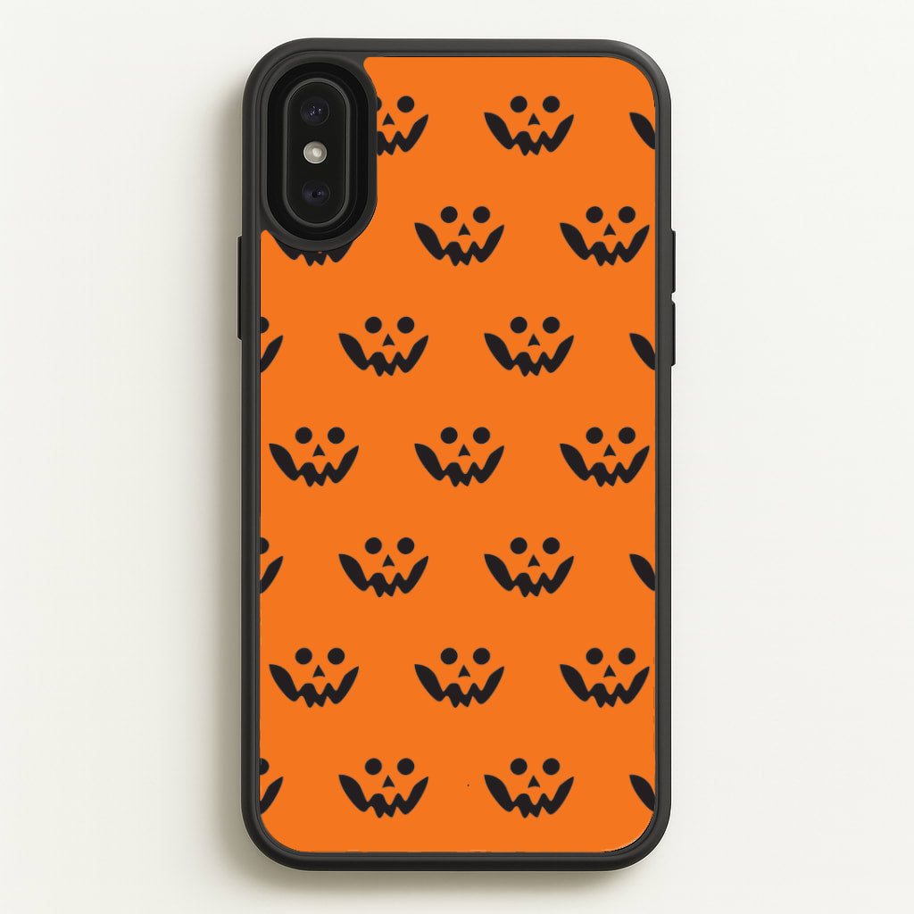 Carved Pumpkin Face Pattern iPhone XS Max Case