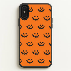 Carved Pumpkin Face Pattern iPhone XS Max Case