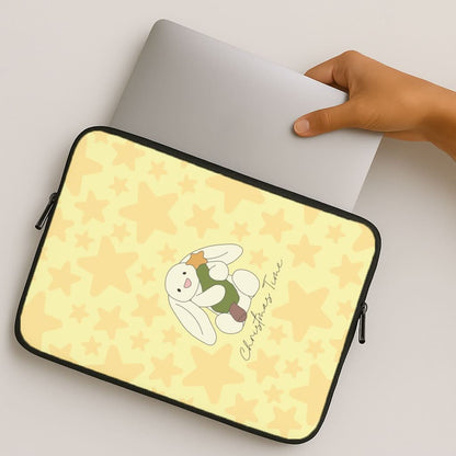 Christmas Bunny Stars Plush MacBook Cover