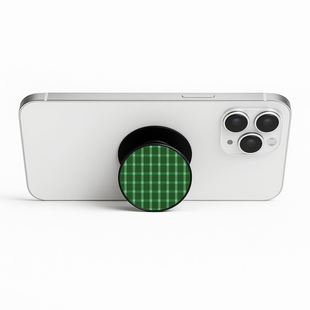 Dark Green Tartan Christmas Pattern Phone Stand