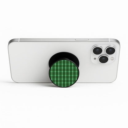 Dark Green Tartan Christmas Pattern Phone Stand