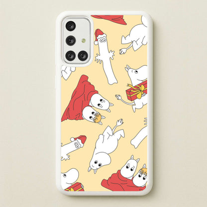 Christmas Mooms Pattern Galaxy A71 Case
