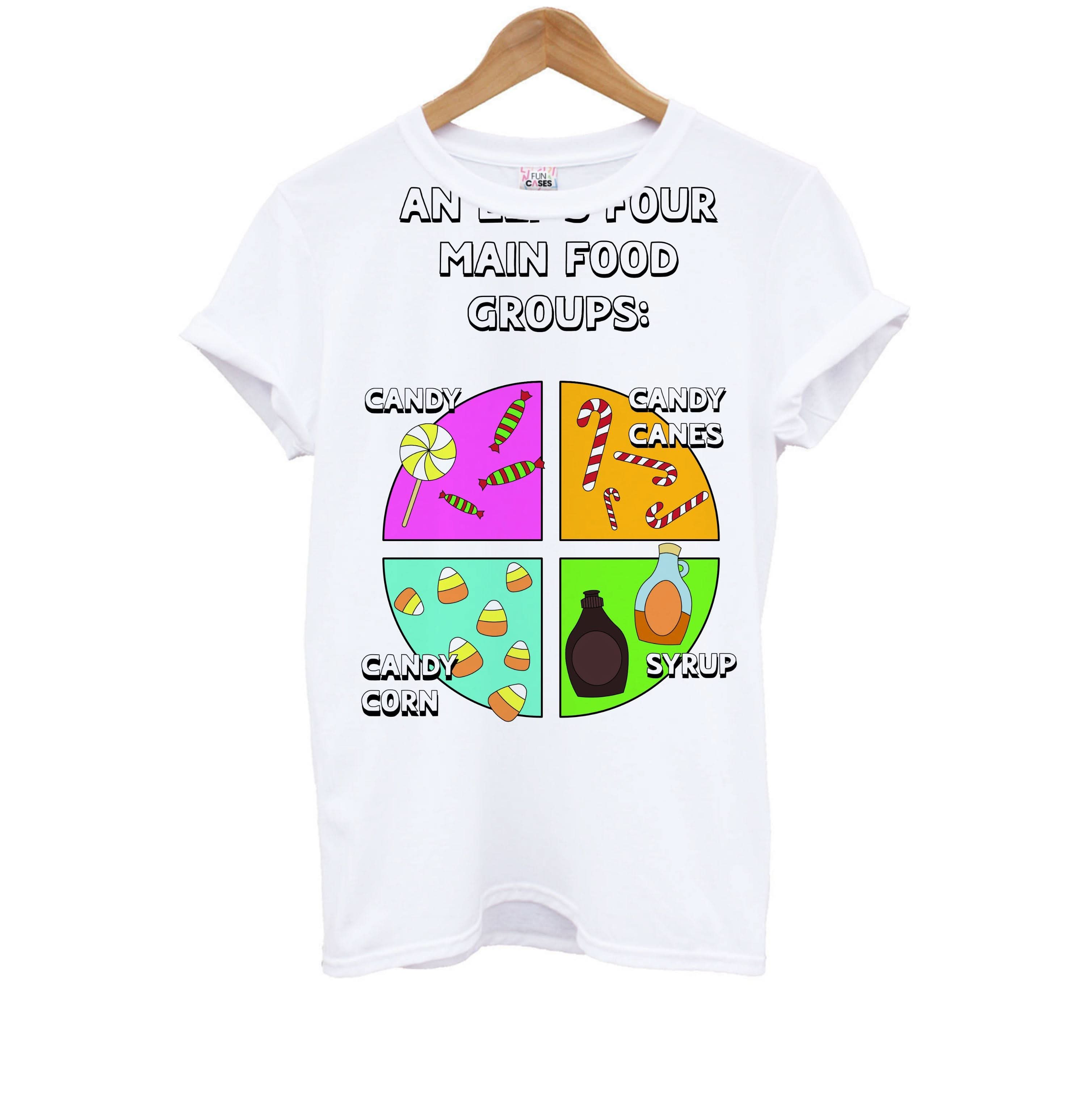 An Elf's Four Main Food Groups Kids T-Shirt