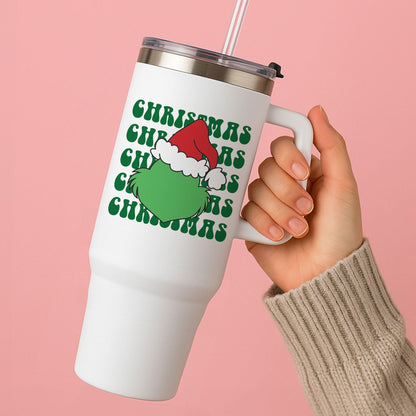 Green Creature Christmas Tumbler