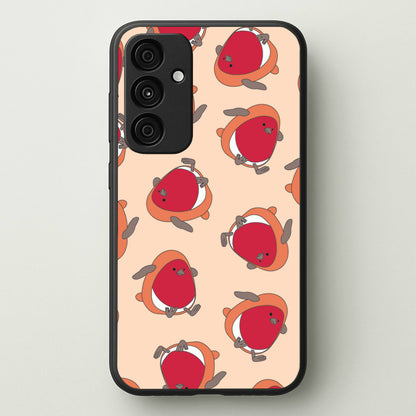 Christmas Robin Plush Pattern Galaxy A35 Case