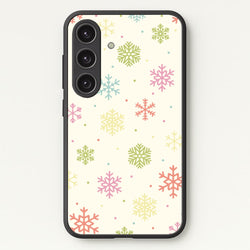 Pastel Snowflakes Pattern Galaxy S25 Plus Case