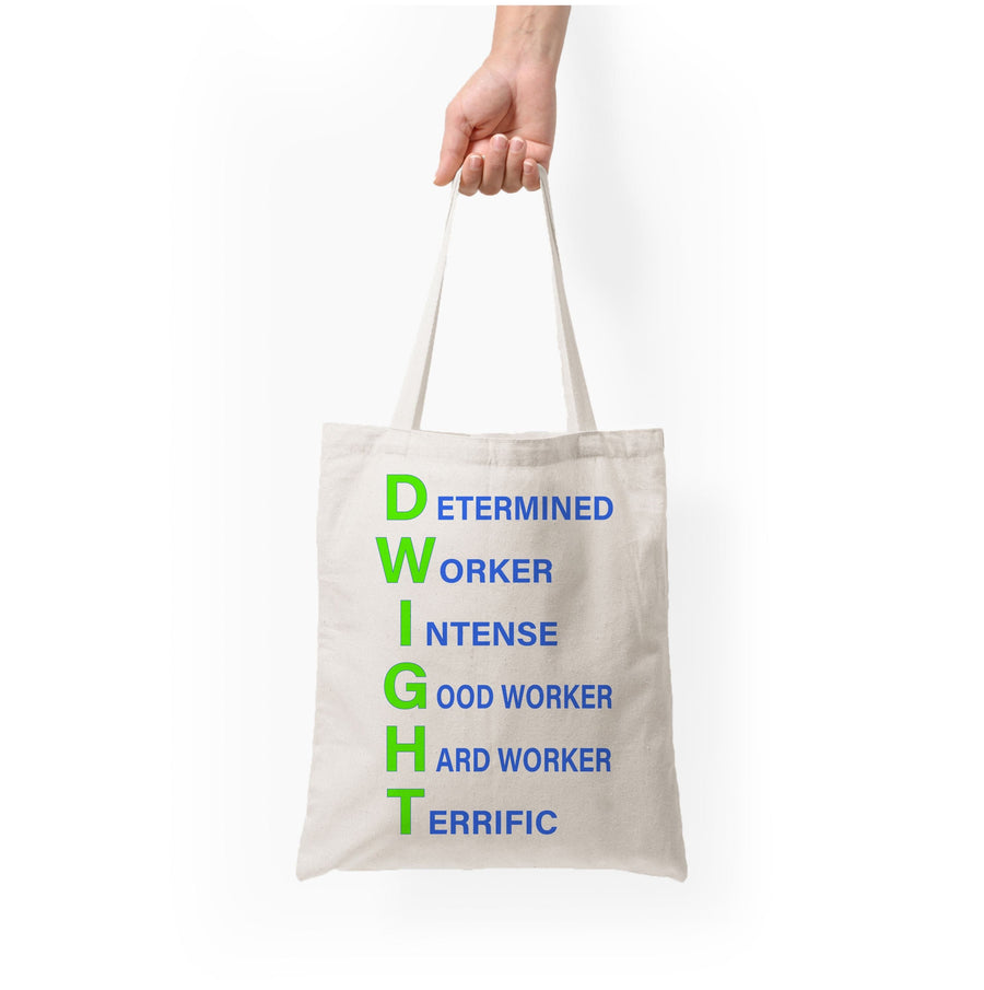 Dwight Abbreviation - The Office Tote Bag