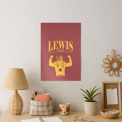 Lewis Red And Gold Art Print