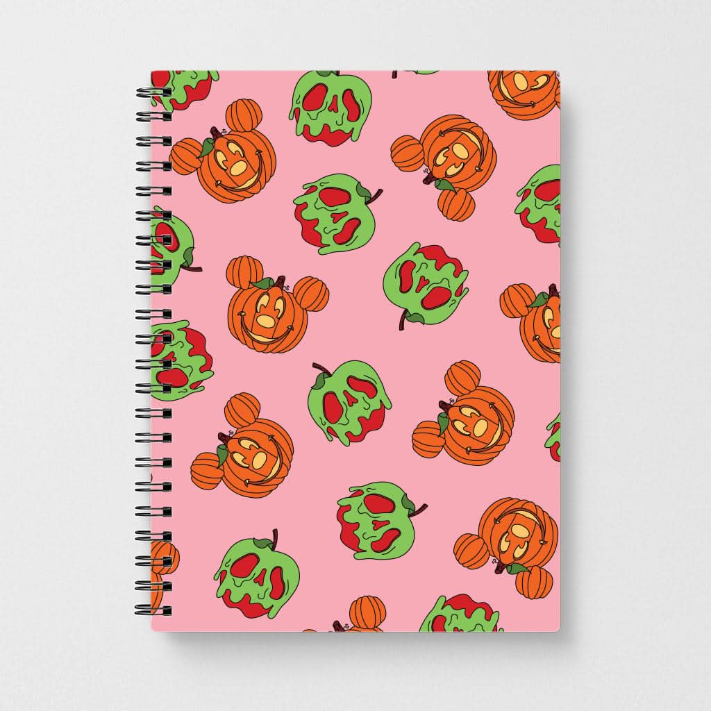 Pumpkin Mouse And Poison Apple Pattern Notebook