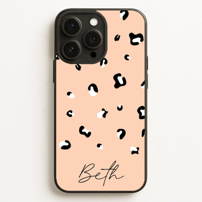 Personalised Name Cheetah Print Phone Case for iPhone, Samsung Galaxy and Google Pixel