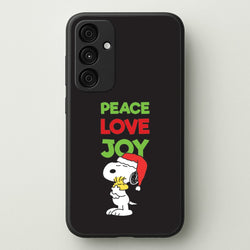 Peace, Love, Joy Christmas Cartoon Beagle Galaxy A55 Case