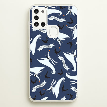 Skeleton Dog And Bats Pattern Galaxy A21s Case