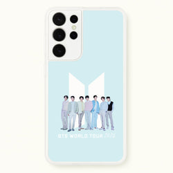 K-Pop Band Tour Pastel Blue Galaxy S21 Ultra Case