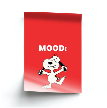 Mood Cartoon Beagle  Poster