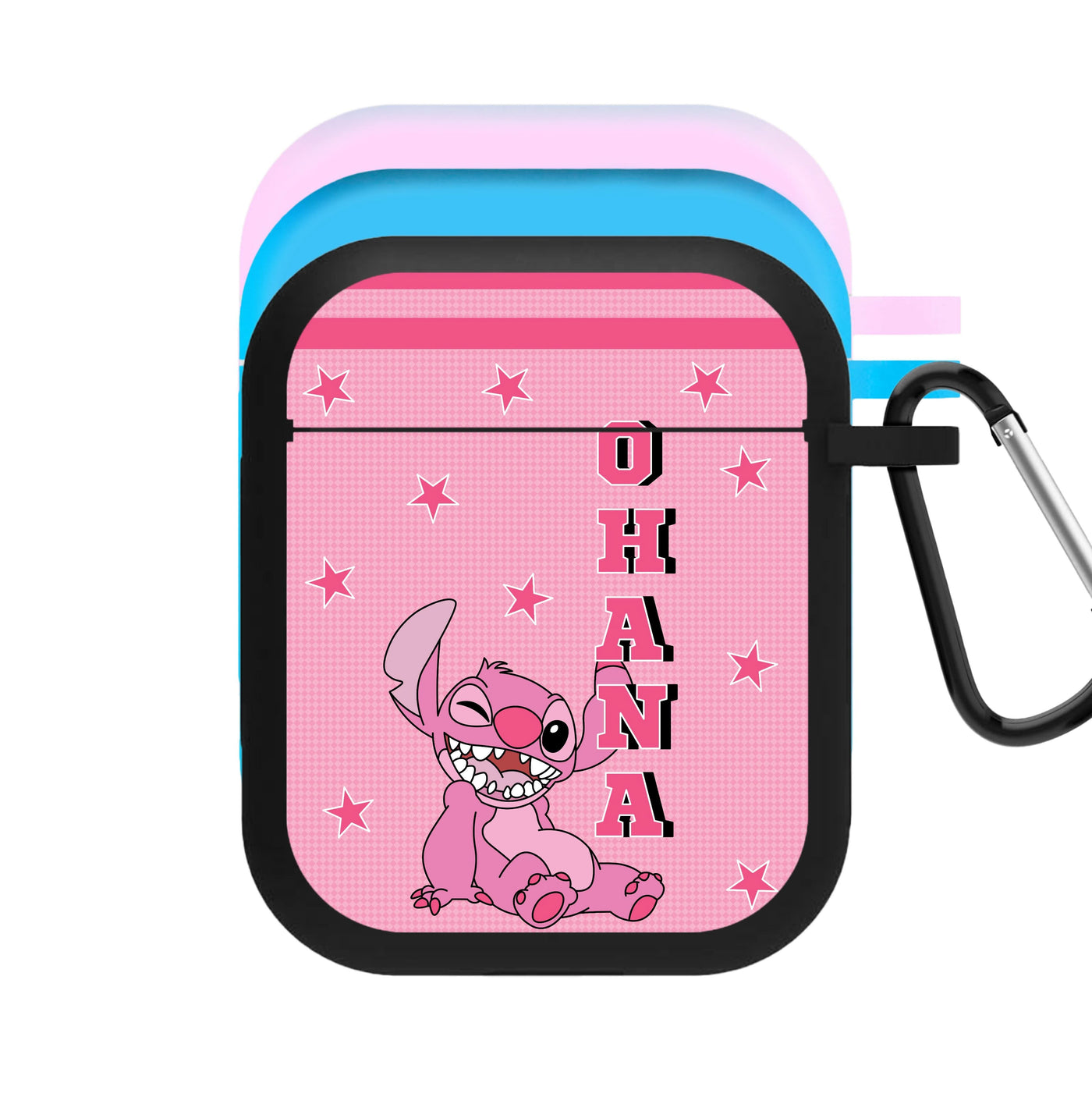 Pink Alien Ohana AirPods Case