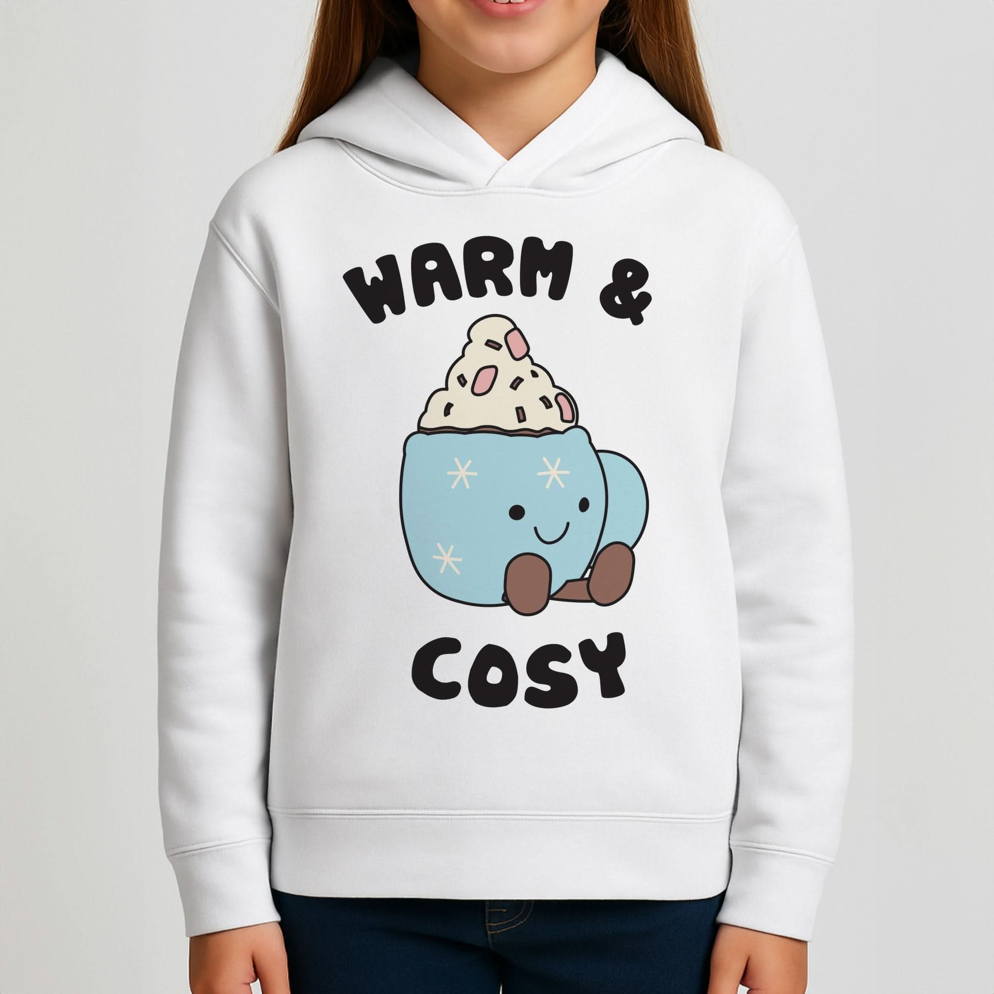 Hot Cocoa Plush Quote Girls Hoodie