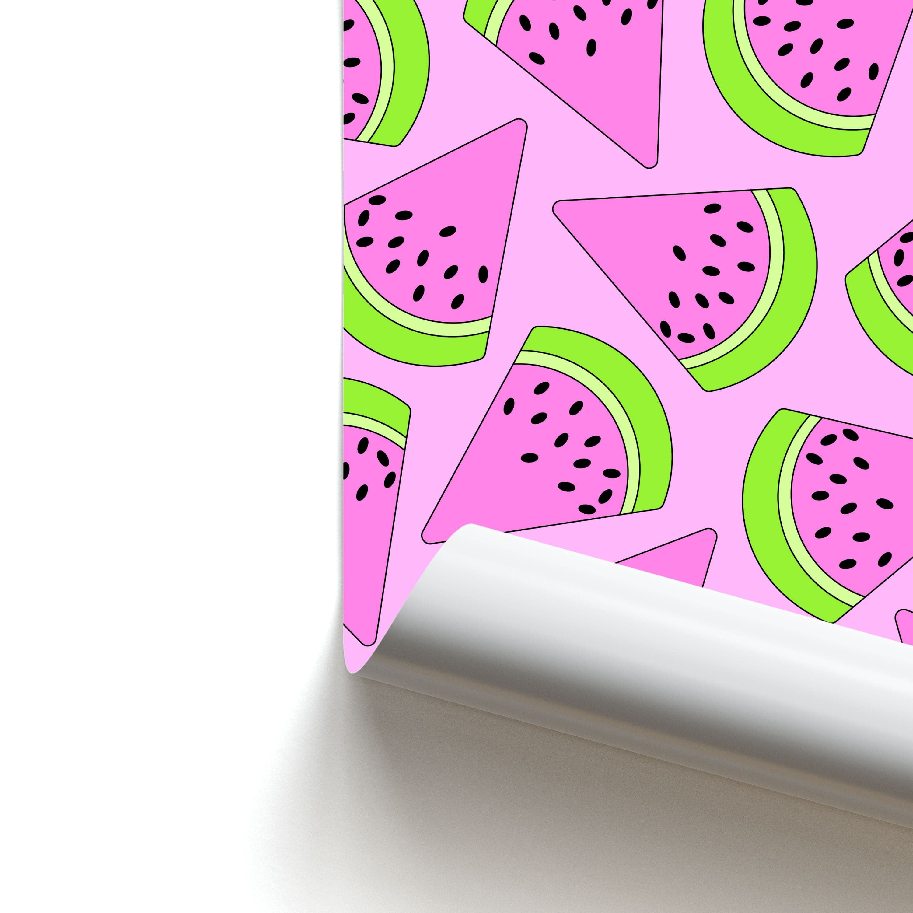 Pink Watermelon Pattern - Summer Poster